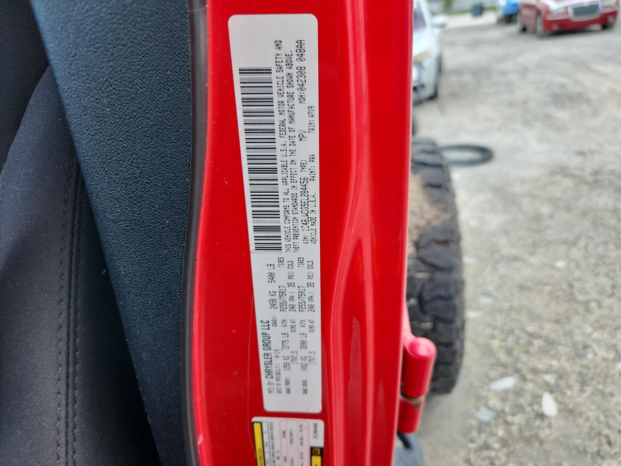 2014 Jeep Wrangler Unlimited Sport VIN: 1C4BJWDG5EL284456 Lot: 64797095