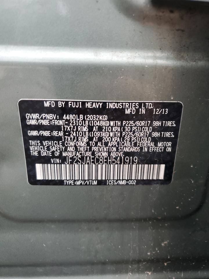 2014 Subaru Forester 2.5I Premium VIN: JF2SJAEC8EH541919 Lot: 63365705