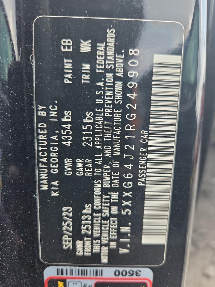 2024 Kia K5 Gt Line VIN: 5XXG64J21RG249908 Lot: 63694285