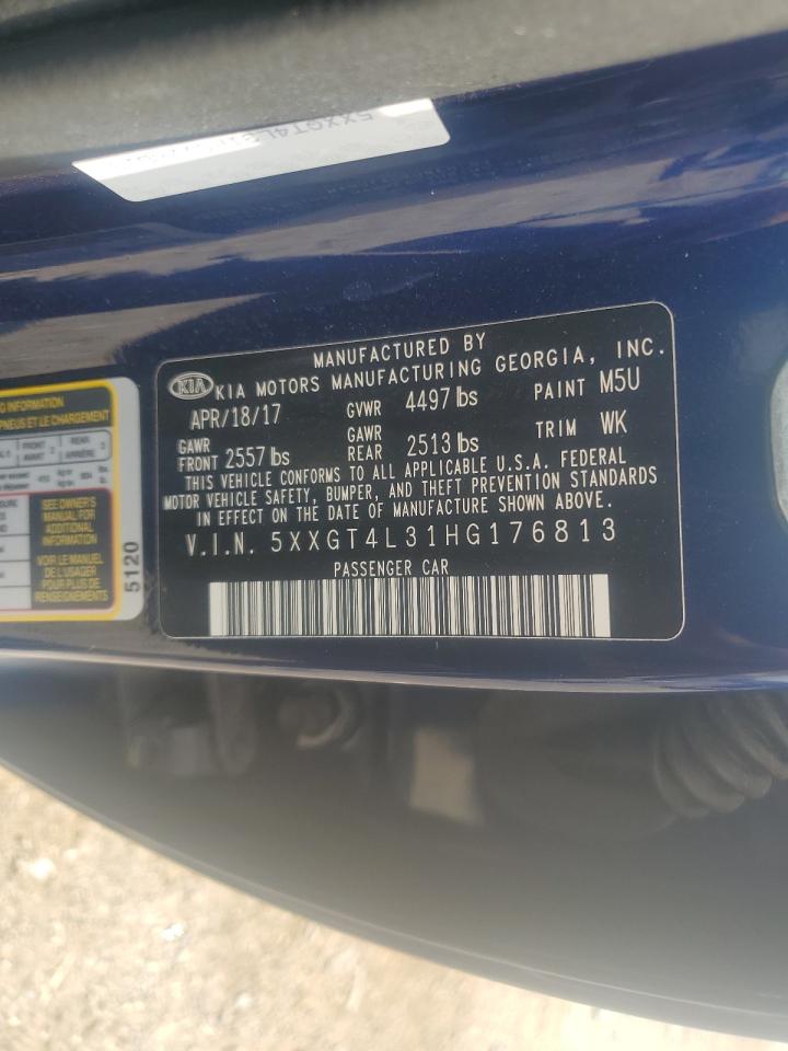 2017 Kia Optima Lx VIN: 5XXGT4L31HG176813 Lot: 64862665