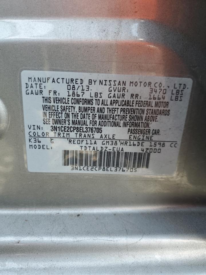 2014 Nissan Versa Note S VIN: 3N1CE2CP8EL376705 Lot: 63831195