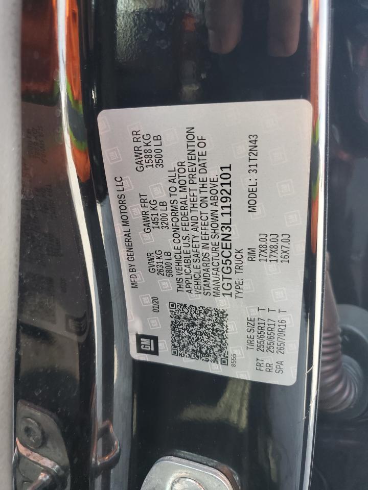 2020 GMC Canyon Sle VIN: 1GTG5CEN3L1192101 Lot: 64439515