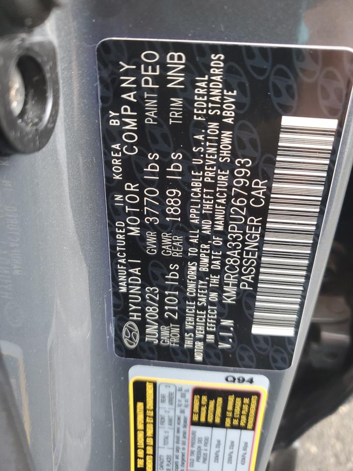2023 Hyundai Venue Sel VIN: KMHRC8A33PU267993 Lot: 65332745