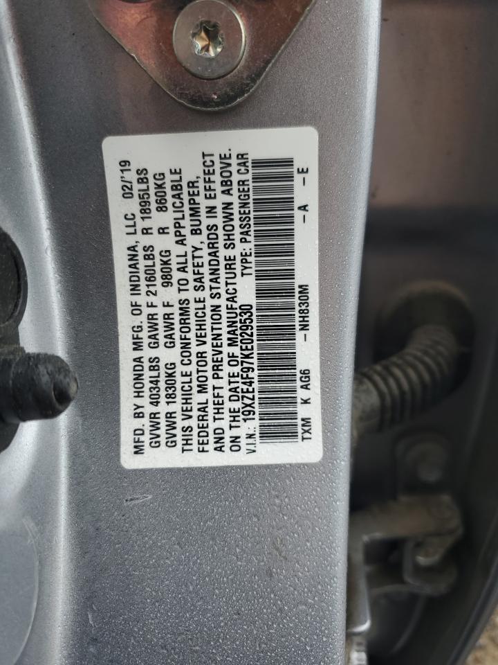 2019 Honda Insight Touring VIN: 19XZE4F97KE029530 Lot: 64677435