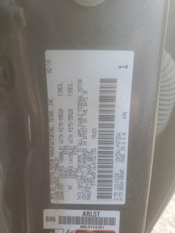 2018 Toyota Tundra Crewmax 1794 VIN: 5TFAW5F16JX731735 Lot: 66012965