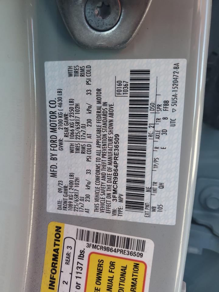 2023 Ford Bronco Sport Big Bend VIN: 3FMCR9B64PRE36509 Lot: 66072735