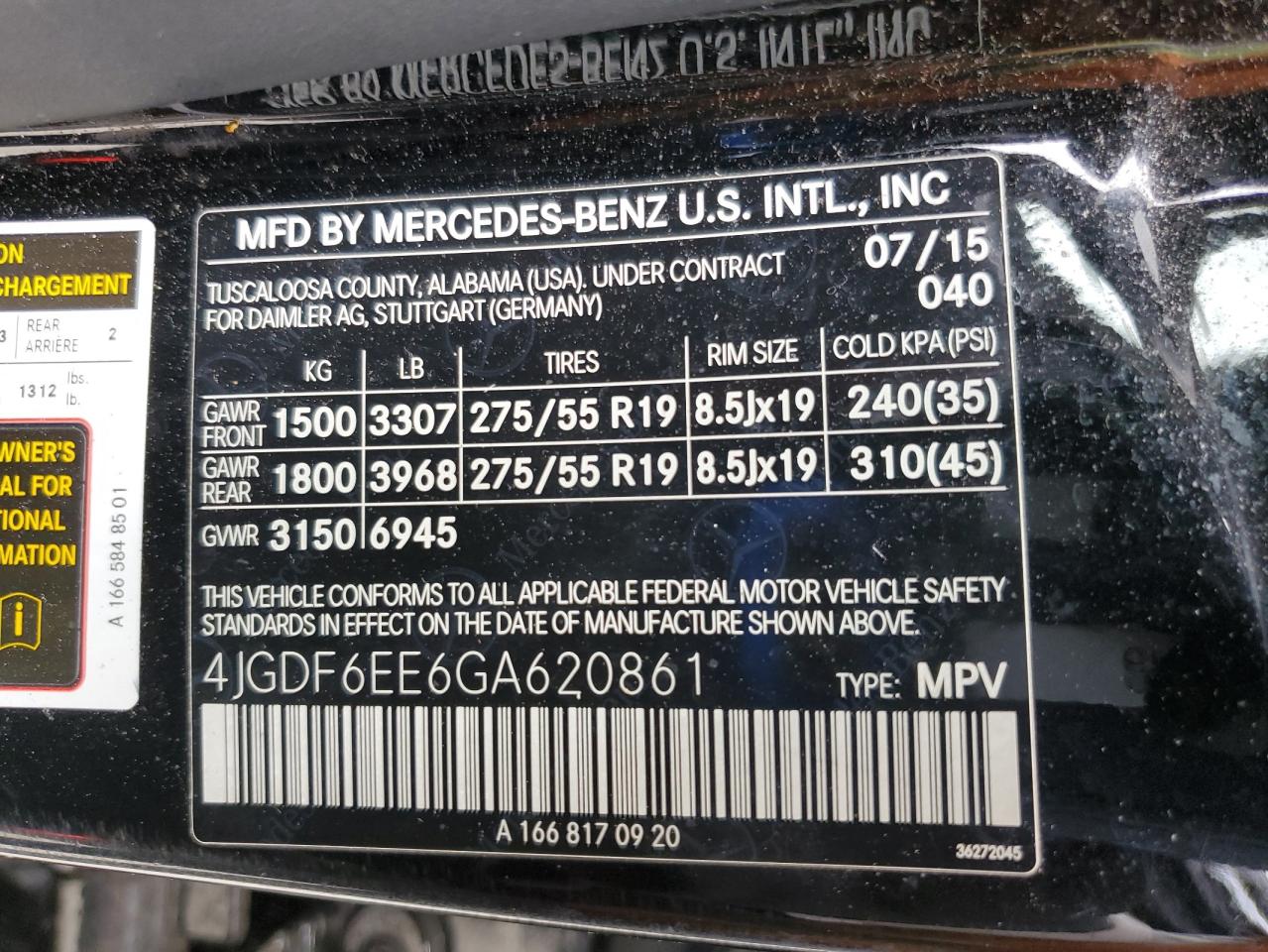 4jgdf6ee6ga620861 4JGDF6EE6GA620861 2016 Mercedes-Benz Gl 450 4Matic