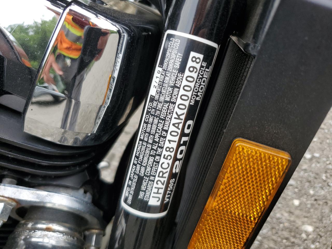 2010 Honda Vt750 S VIN: JH2RC5810AK000098 Lot: 64175935