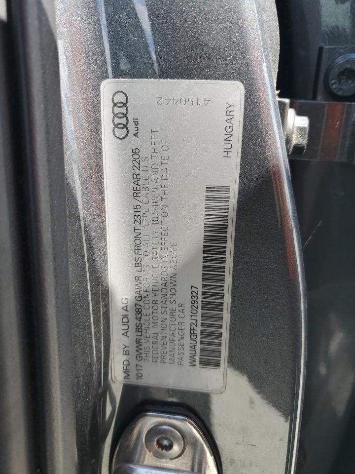 2018 Audi A3 Premium VIN: WAUAUGFF2J1029327 Lot: 65401315