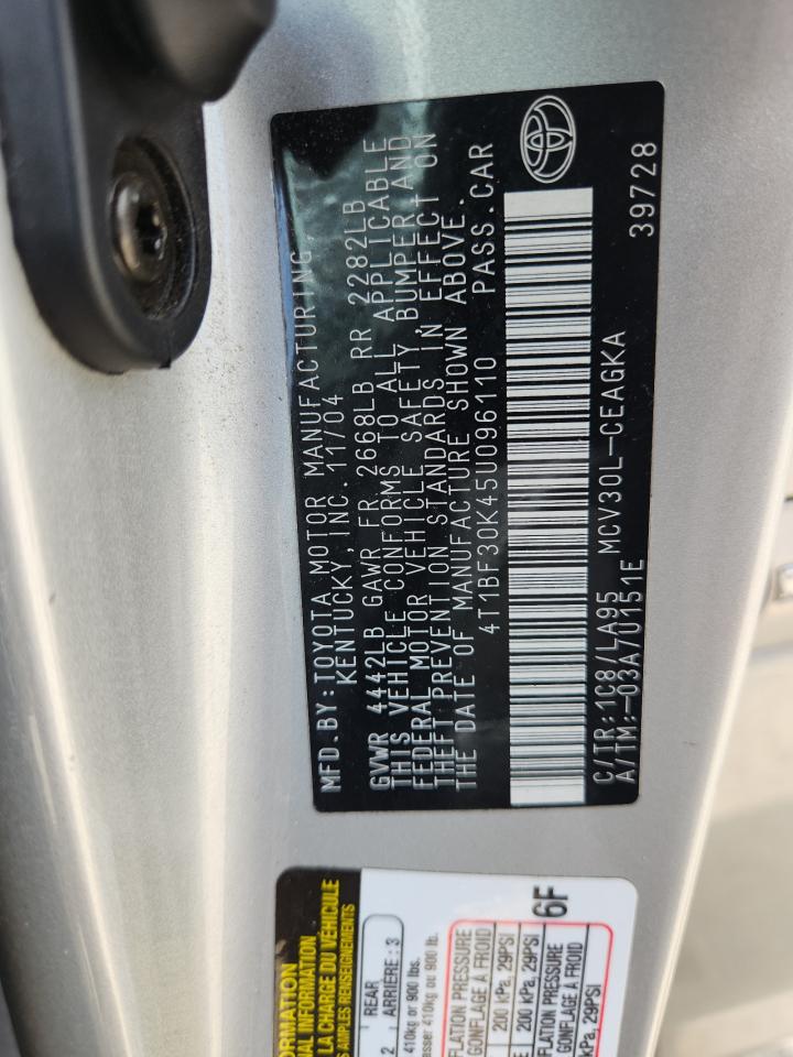 2005 Toyota Camry Le VIN: 4T1BF30K45U096110 Lot: 65138755