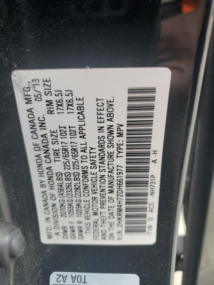 2013 Honda Cr-V Exl VIN: 2HKRM4H72DH661977 Lot: 64128845