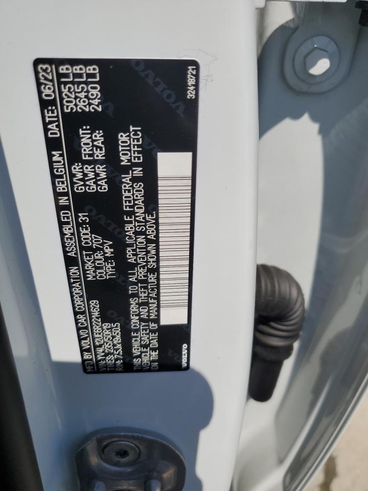 2024 Volvo Xc40 Plus VIN: YV4L12UE6R2214629 Lot: 63489015