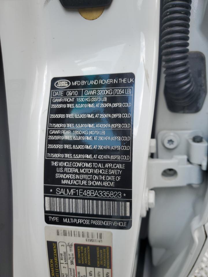 SALMF1E48BA335823 2011 Land Rover Range Rover Hse Luxury