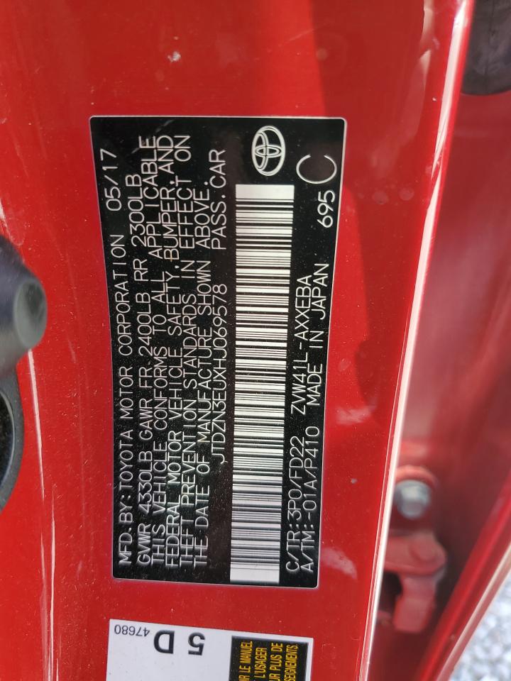 2017 Toyota Prius V VIN: JTDZN3EUXHJ069578 Lot: 63337665