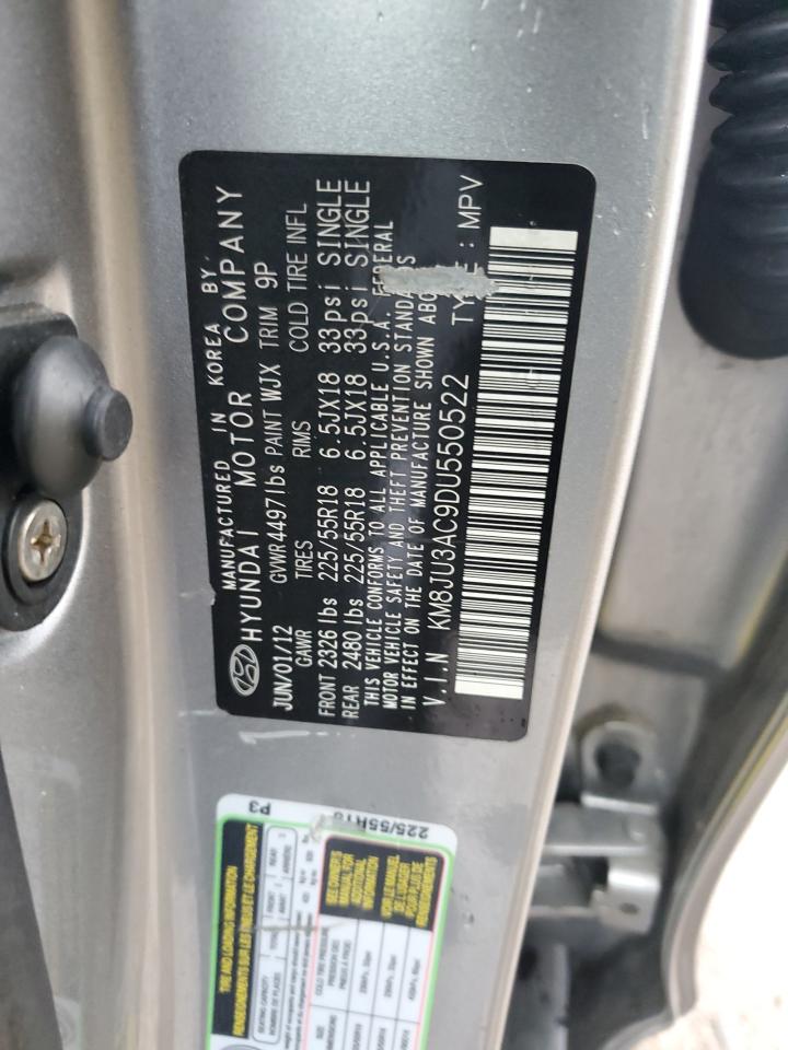 2013 Hyundai Tucson Gls VIN: KM8JU3AC9DU550522 Lot: 65214625