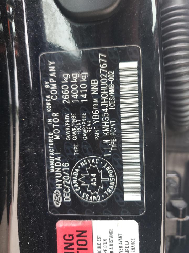 2017 Genesis G90 Ultimate VIN: KMHG54JH0HU027677 Lot: 66776025