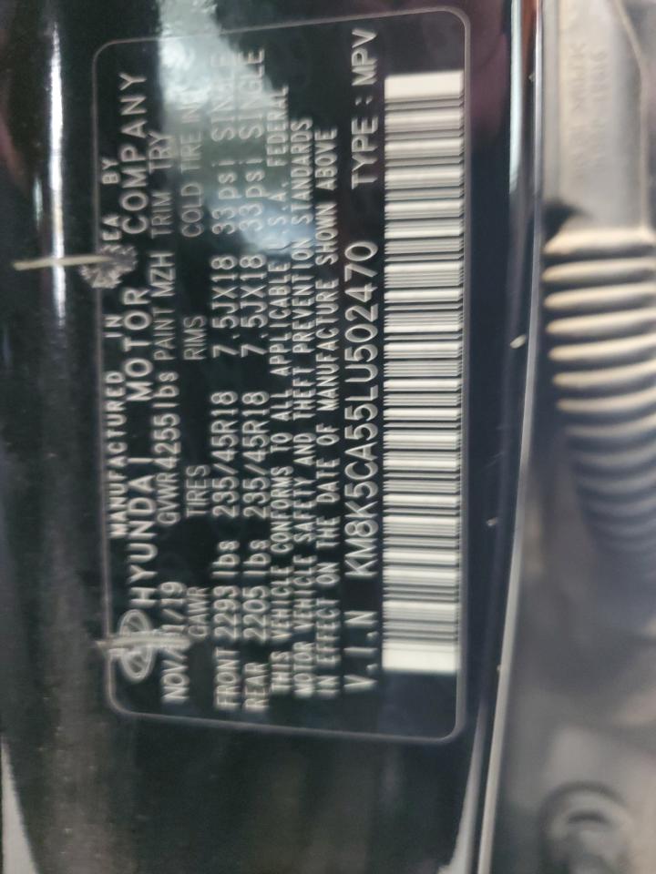 2020 Hyundai Kona Ultimate VIN: KM8K5CA55LU502470 Lot: 65069695