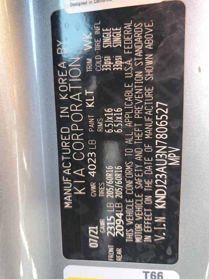 2022 Kia Soul Lx VIN: KNDJ23AU3N7806527 Lot: 66474195