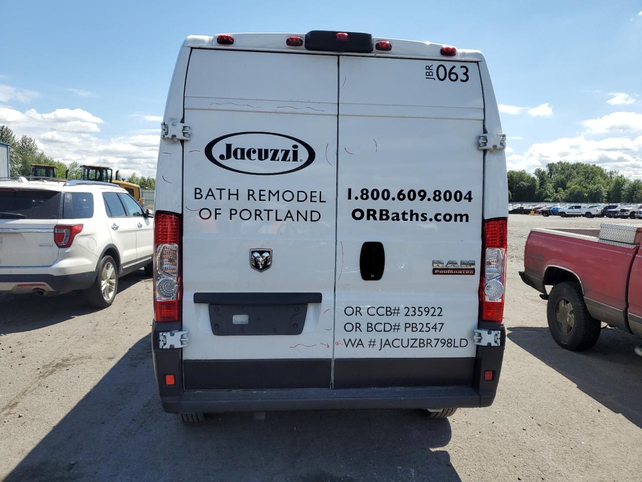2022 Ram Promaster 2500 2500 High VIN: 3C6LRVDG8NE136048 Lot: 63233105