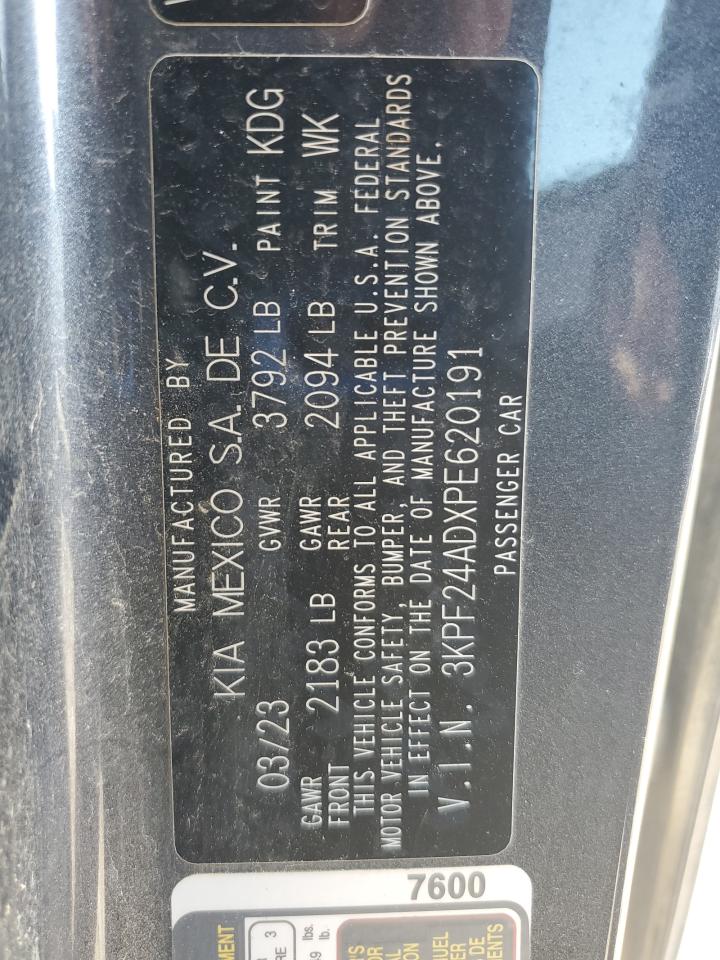 2023 Kia Forte Lx VIN: 3KPF24ADXPE620191 Lot: 65031295