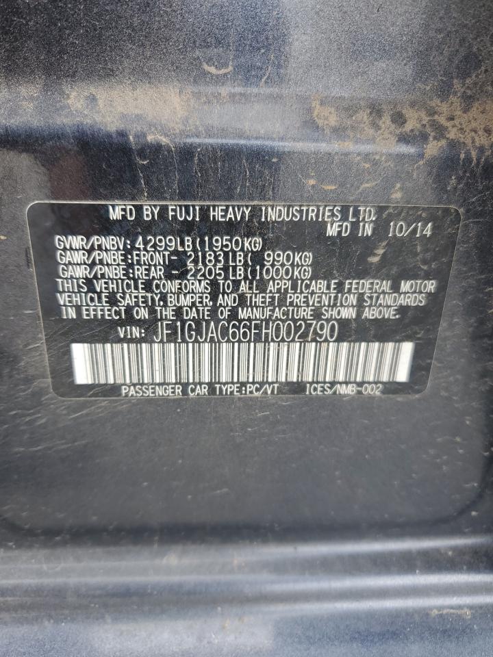 2015 Subaru Impreza Premium VIN: JF1GJAC66FH002790 Lot: 64887435