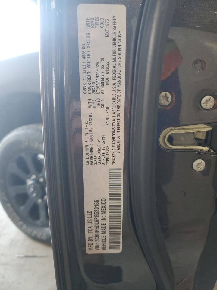 2023 Ram 2500 Big Horn VIN: 3C6UR5DL6PG530186 Lot: 65359245