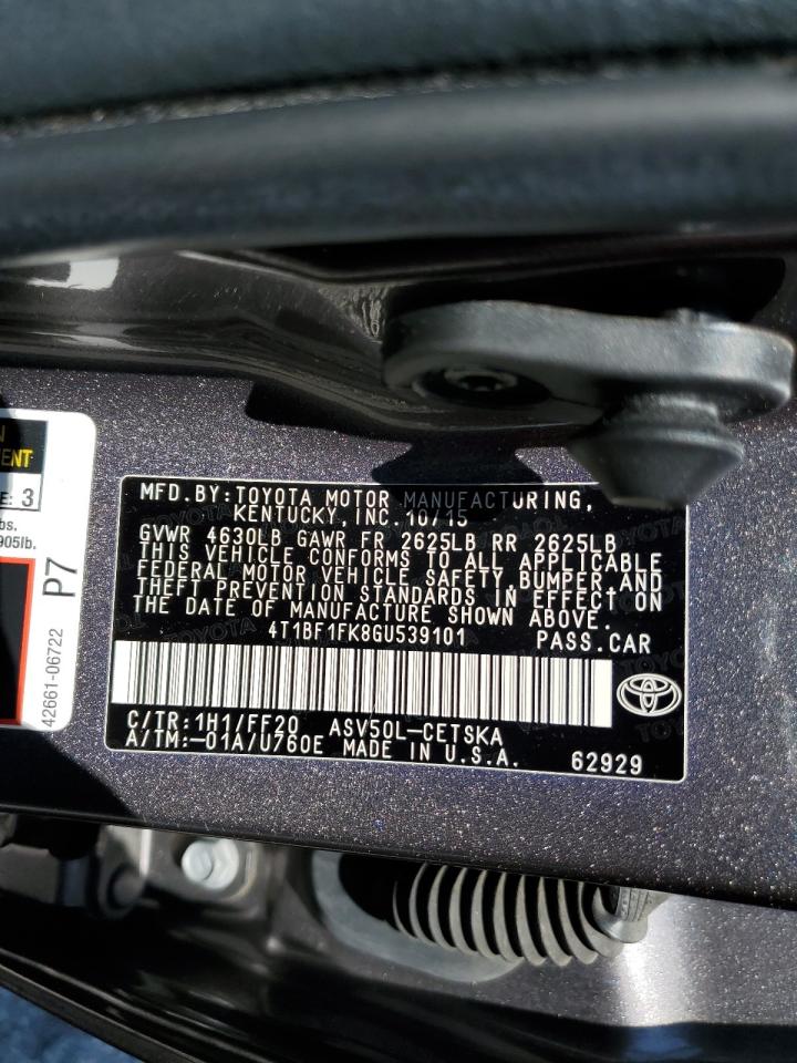 2016 Toyota Camry Le VIN: 4T1BF1FK8GU539101 Lot: 64478955