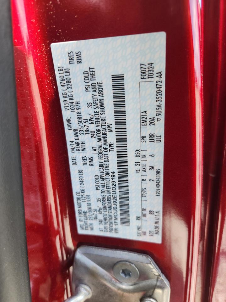 1FMCU0J92EUD29194 2014 Ford Escape Titanium