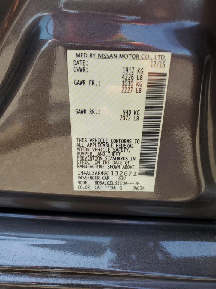 2016 Nissan Altima 2.5 VIN: 1N4AL3AP4GC132671 Lot: 63201965