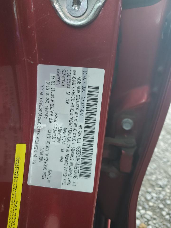 2017 Toyota Yaris Ia VIN: 3MYDLBYV1HY169838 Lot: 65621755