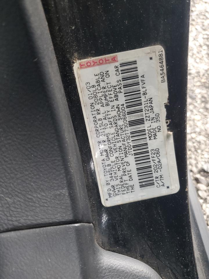2003 Toyota Celica Gt-S VIN: JTDDY32T730066004 Lot: 63676615
