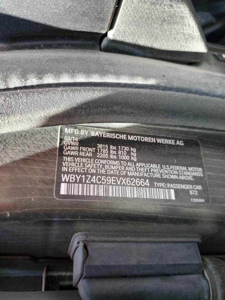 2014 BMW I3 Rex VIN: WBY1Z4C59EVX62664 Lot: 65241865
