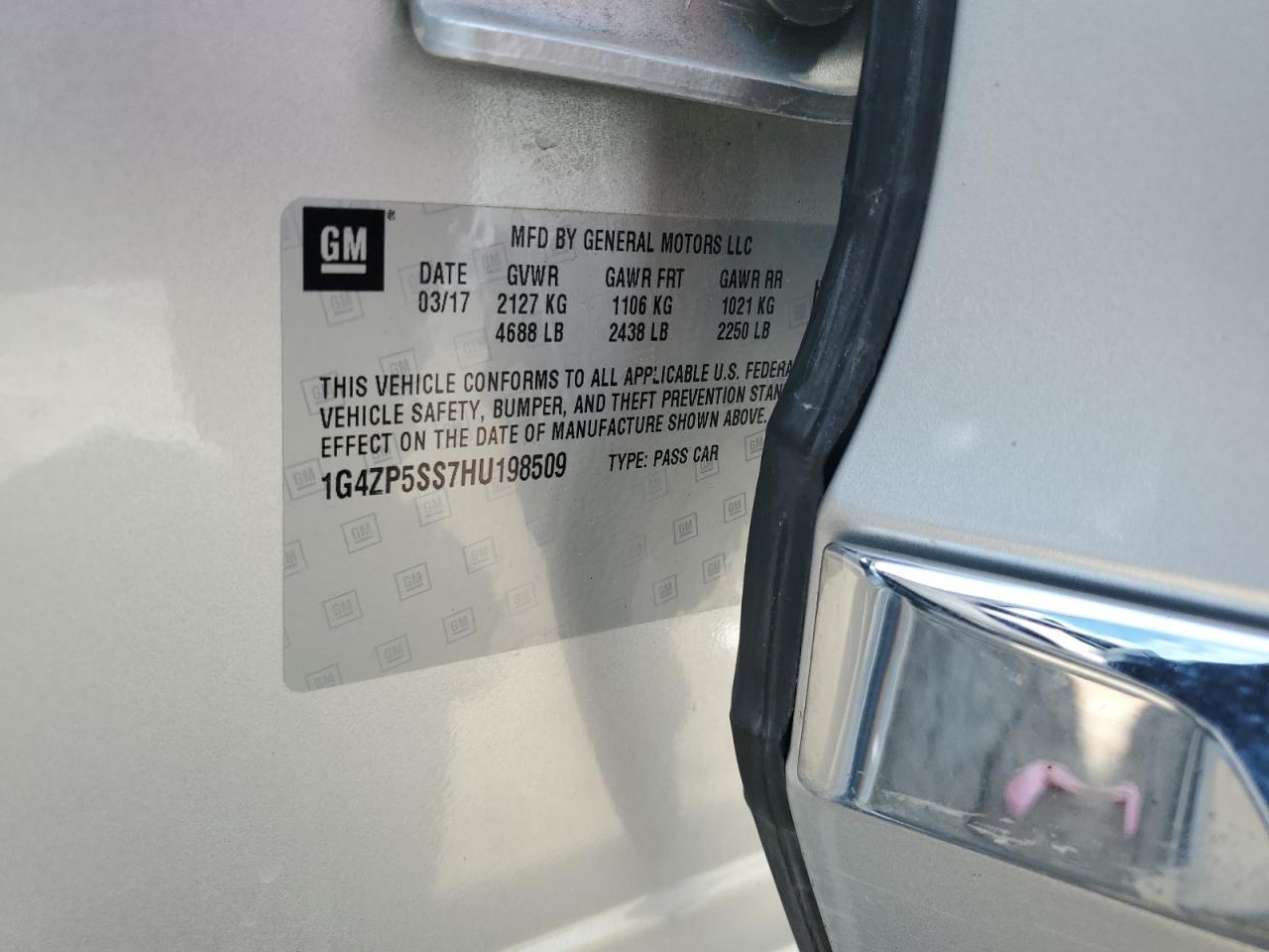 2017 Buick Lacrosse Essence VIN: 1G4ZP5SS7HU198509 Lot: 63024705