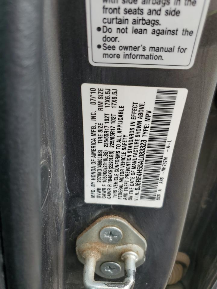 2010 Honda Cr-V Ex VIN: 5J6RE4H55AL083323 Lot: 65832085