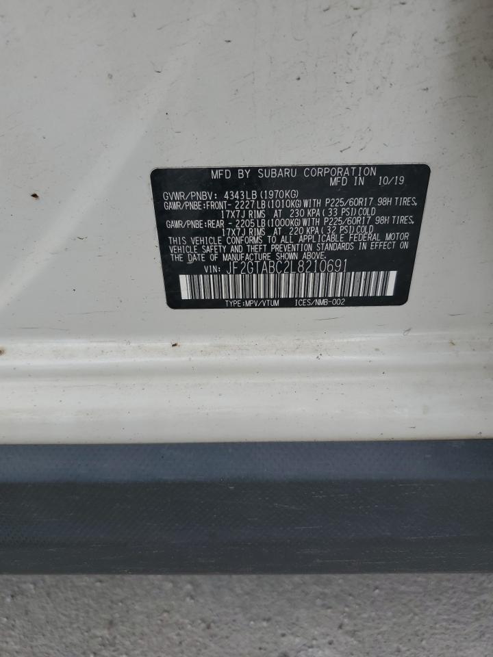 2020 Subaru Crosstrek VIN: JF2GTABC2L8210691 Lot: 65158325