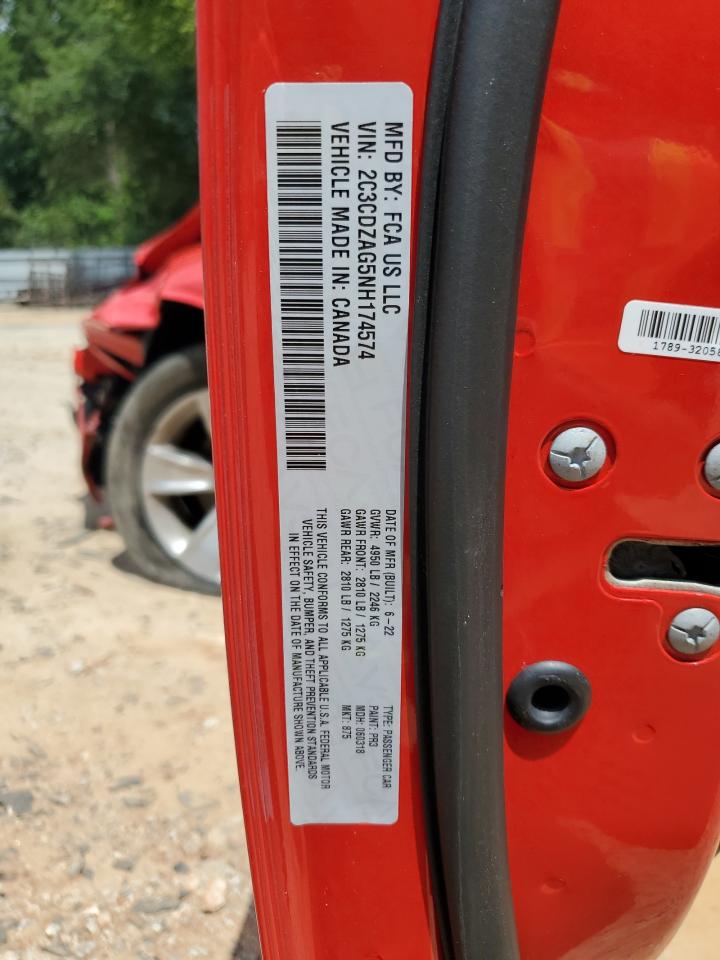2022 Dodge Challenger Sxt VIN: 2C3CDZAG5NH174574 Lot: 64305285