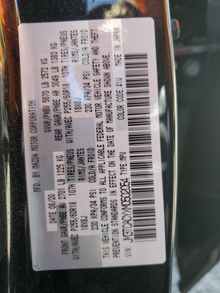 2021 Mazda Cx-9 Touring VIN: JM3TCACYXM0502054 Lot: 64324405