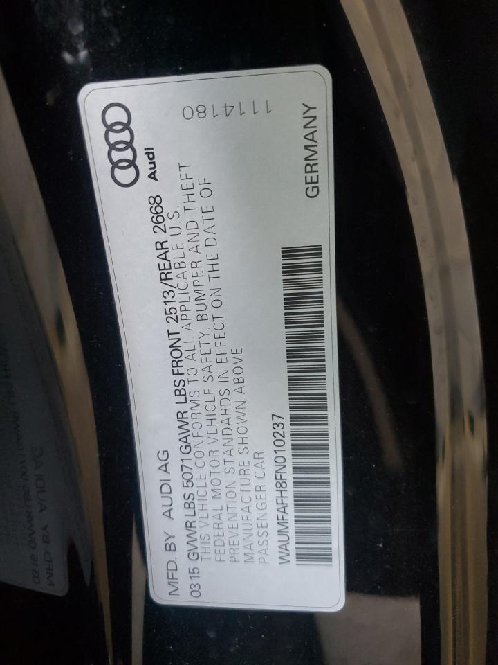 2015 Audi A5 Premium Plus VIN: WAUMFAFH8FN010237 Lot: 65063195