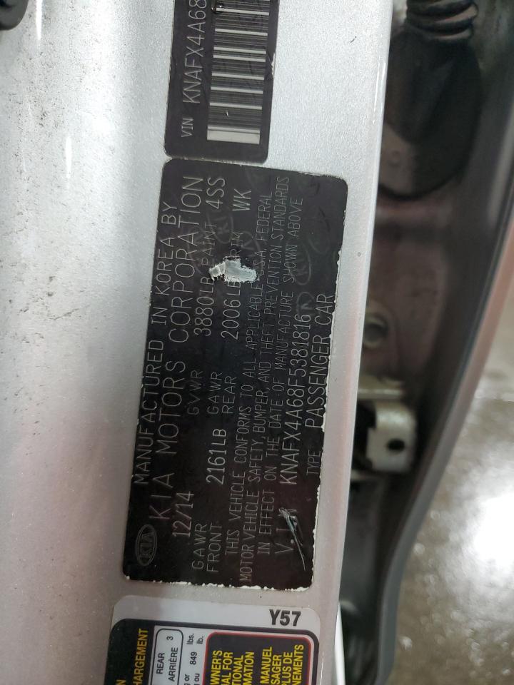 2015 Kia Forte Lx VIN: KNAFX4A68F5381816 Lot: 64324475