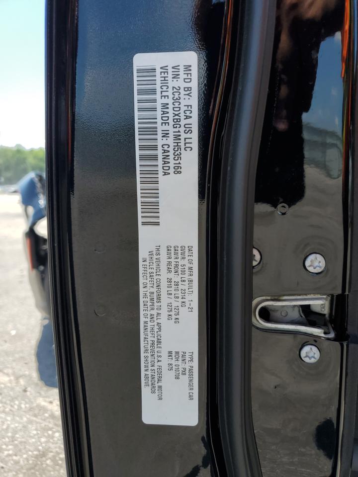 2021 Dodge Charger Sxt VIN: 2C3CDXBG1MH535168 Lot: 64992015