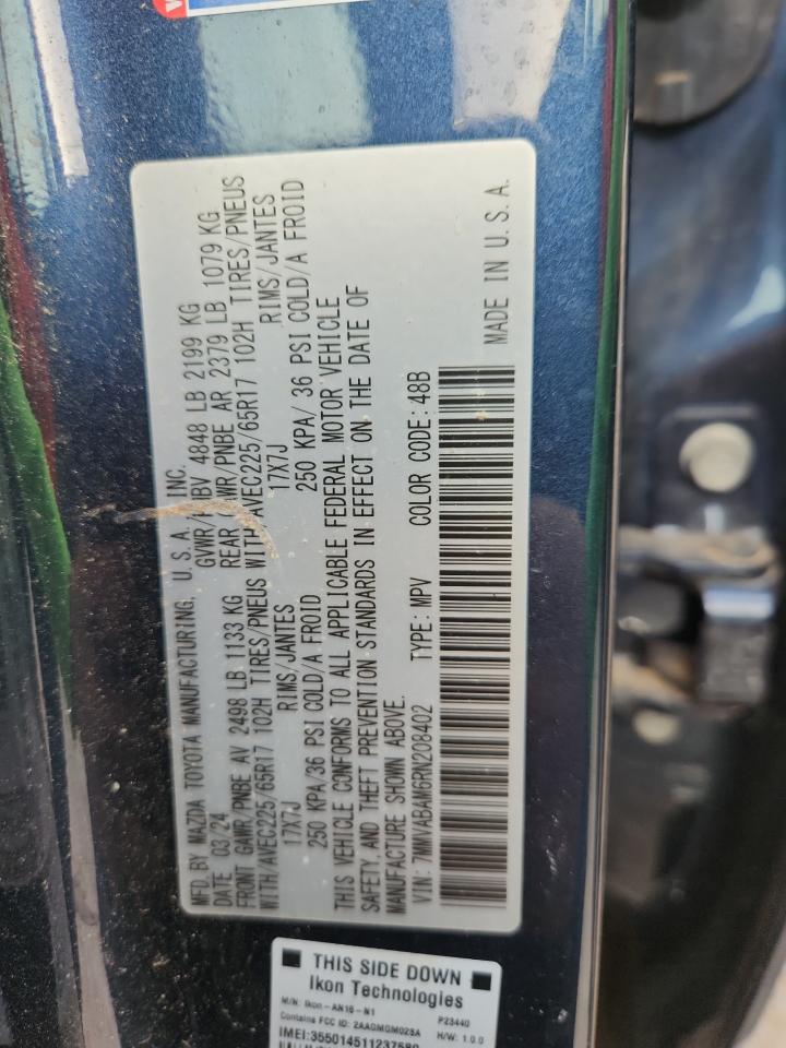 2024 Mazda Cx-50 Select VIN: 7MMVABAM6RN208402 Lot: 63020615