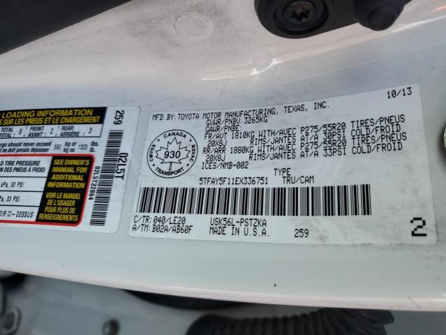 2014 TOYOTA TUNDRA CREWMAX PLATINUM  