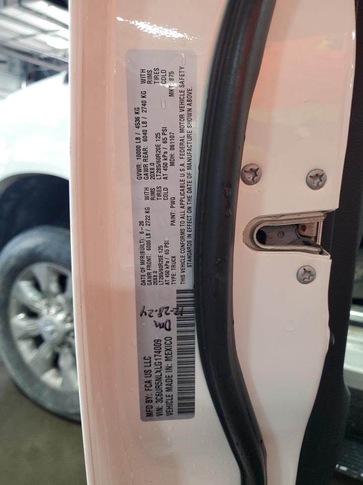 2020 Ram 2500 Laramie VIN: 3C6UR5NLXLG174009 Lot: 63056745