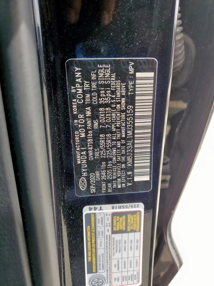 2021 Hyundai Tucson Limited VIN: KM8J33AL1MU355159 Lot: 65130415