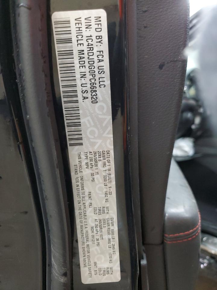 2023 Dodge Durango Gt VIN: 1C4RDJDG0PC668320 Lot: 65947435