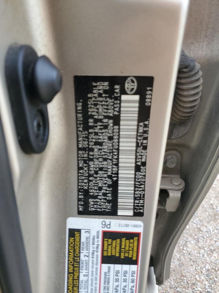 2015 Toyota Camry Le VIN: 4T1BF1FK4FU088098 Lot: 66137415