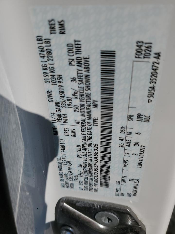 1FMCU0J93FUA58325 2015 Ford Escape Titanium