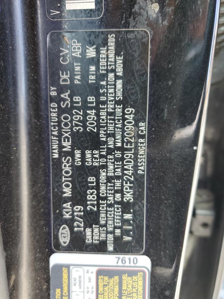 2020 Kia Forte Fe VIN: 3KPF24AD9LE209049 Lot: 66223935