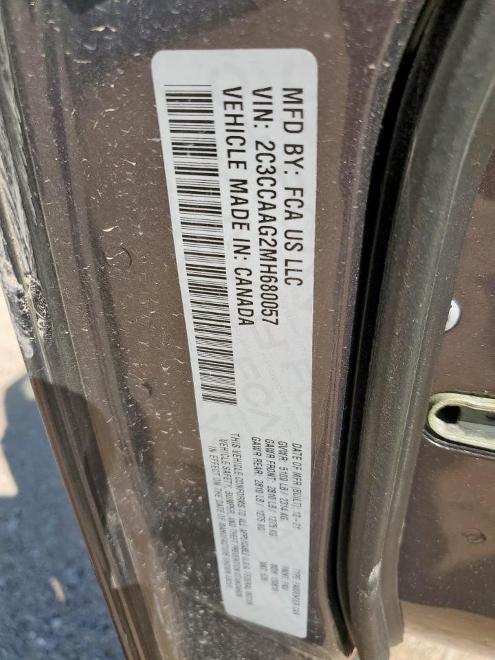 2021 Chrysler 300 Touring VIN: 2C3CCAAG2MH680057 Lot: 63835355