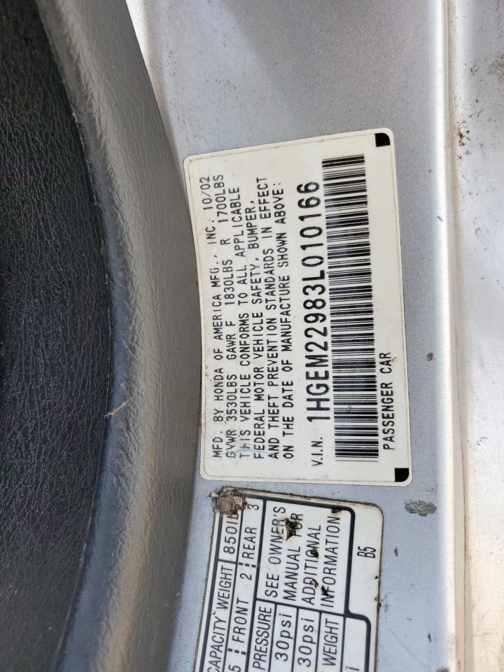 2003 Honda Civic Ex VIN: 1HGEM22983L010166 Lot: 63127295